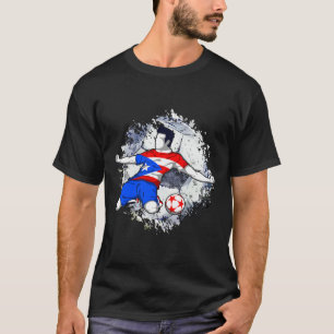 Camiseta Puerto Rico Fútbol Bandera Puertorriqueña Orgullos
