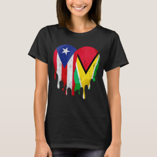 Camiseta Puerto Rico Haití Bandera Corazón Ciudadano Crecer