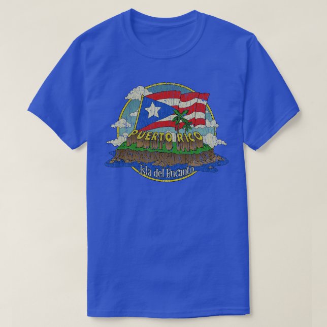 Camiseta Puerto Rico Isla del Encanto 1898 (Diseño del anverso)