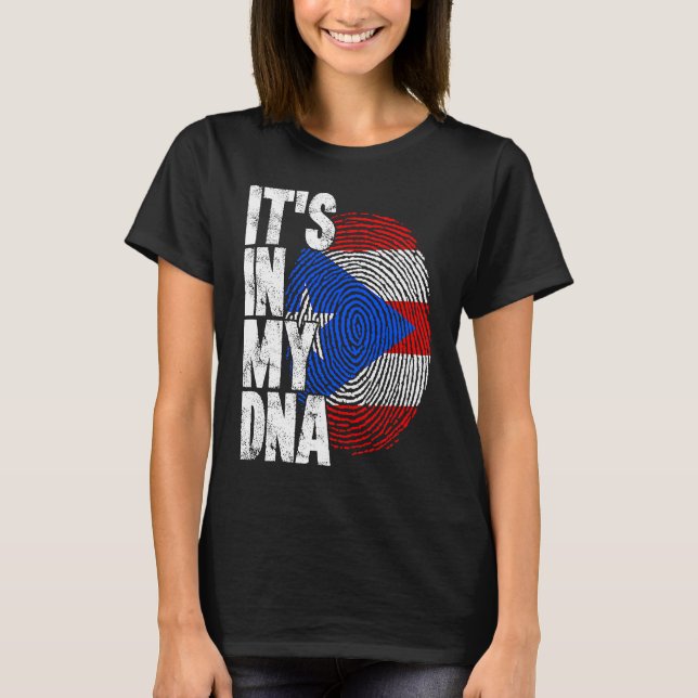 Camiseta Puerto Rico It's In My DNA  For Men Flag Puerto Ri (Anverso)