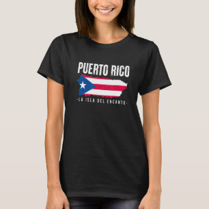 Camiseta Puerto Rico La Isla Del Encanto Bandera Puertorriq