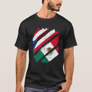 Camiseta Puerto Rico México Bandera Patriótica Boricua Mexi