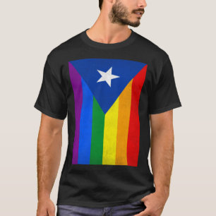 Camiseta Puerto Rico Orgullo Gay Boricua Bandera Arcoiris V