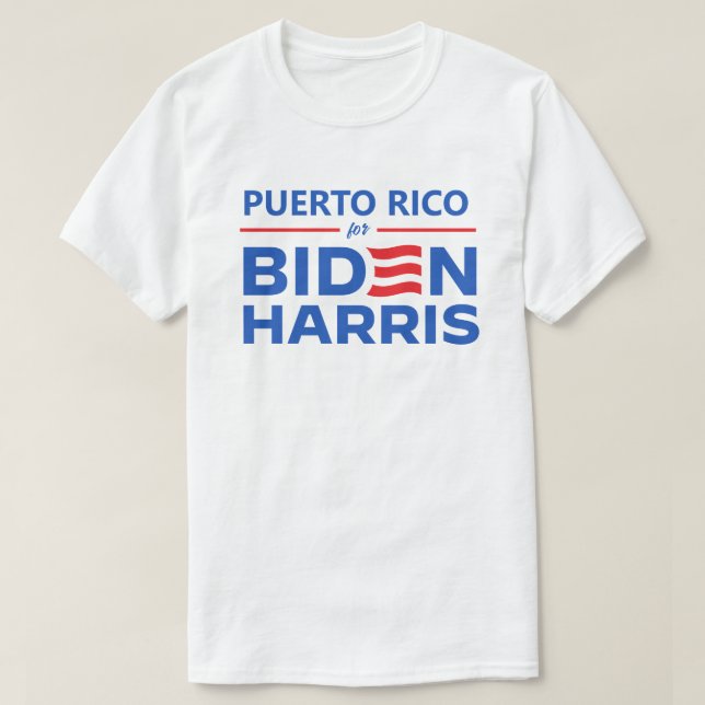 Camiseta Puerto Rico para Biden Harris (Diseño del anverso)