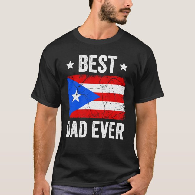 Camiseta Puerto Rico Para Los Hombres Mejor Papá Puertorriq (Anverso)