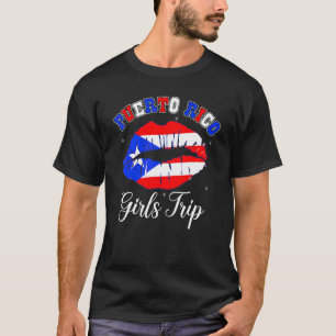 Camiseta Puerto Rico Para Mujeres Labios Emparejados Puerto