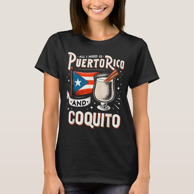 Camiseta Puerto Rico Puerto Rican Eggnog Christmas Rum Coqu (Anverso)