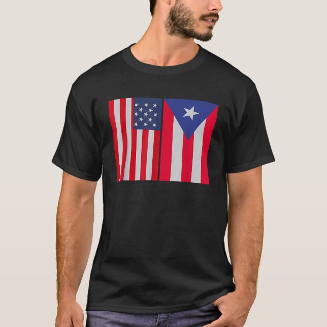 Camiseta Puerto Rico Puerto Rico estadounidense medio puert (Anverso)