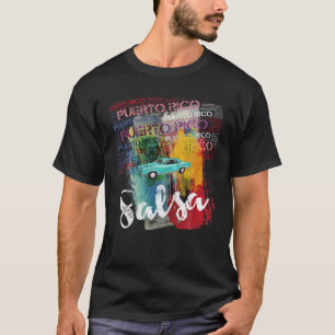 Camiseta Puerto Rico Salsa Oldtimer Car T Shirt I Salseros