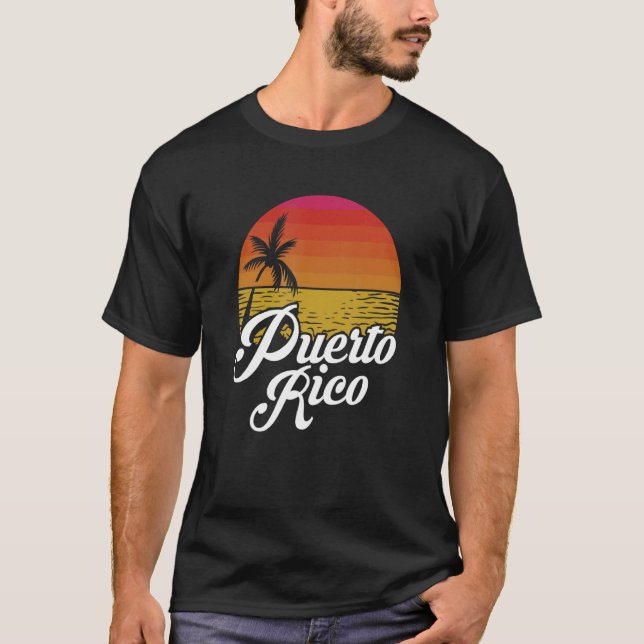 Camiseta Puerto Rico Sunset Island Tropical Beach Verano Va (Anverso)