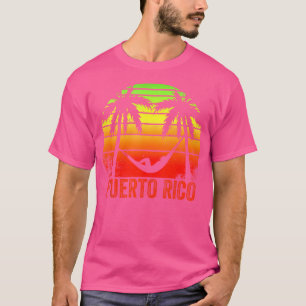 Camiseta Puerto Rico Sunset Palm Trees Hamaca Playa