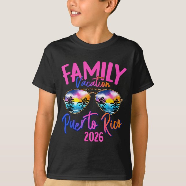 Camiseta Puerto Rico Vacation 2026 Souvenir Matching Family (Anverso)