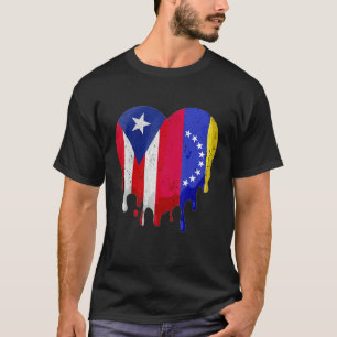 Camiseta Puerto Rico Venezuela Bandera Corazón crece patrio