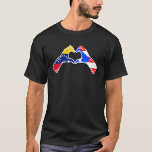 Camiseta Puerto Rico Venezuela Bandera Puerto Rico Venezola