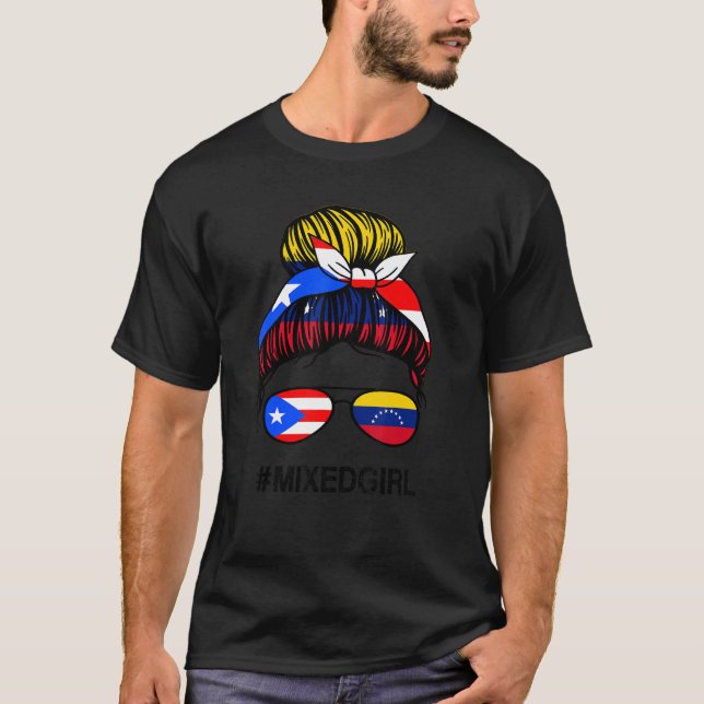 Camiseta Puerto Rico Venezuela Flag Puerto Rican Venezuelan (Anverso)