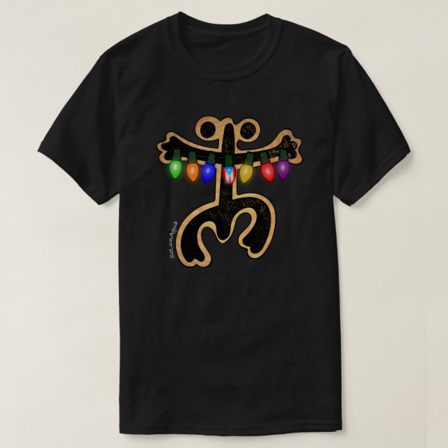 Camiseta Puerto Rico Xmas Coqui Taino Símbolo Boricua (Diseño del anverso)