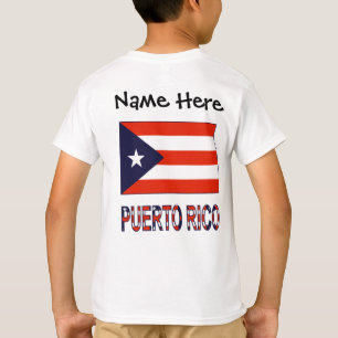 Camiseta Puerto Rico y bandera de Puerto Rico con tu nombre