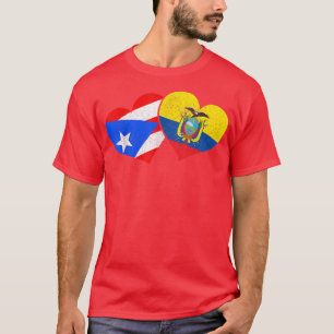 Camiseta Puerto Rico y Ecuador Orgullo Herencia Puertorriqu