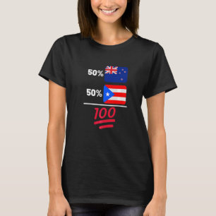 Camiseta Puerto Rico y Nueva Zelanda mezclan bandera del pa