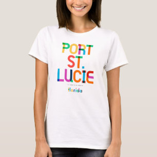 Camiseta Puerto St. Lucie Florida de mediados de siglo, Art
