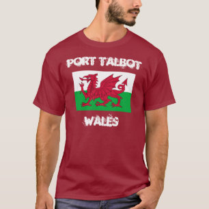 Camiseta Puerto Talbot, País de Gales con la bandera Galé