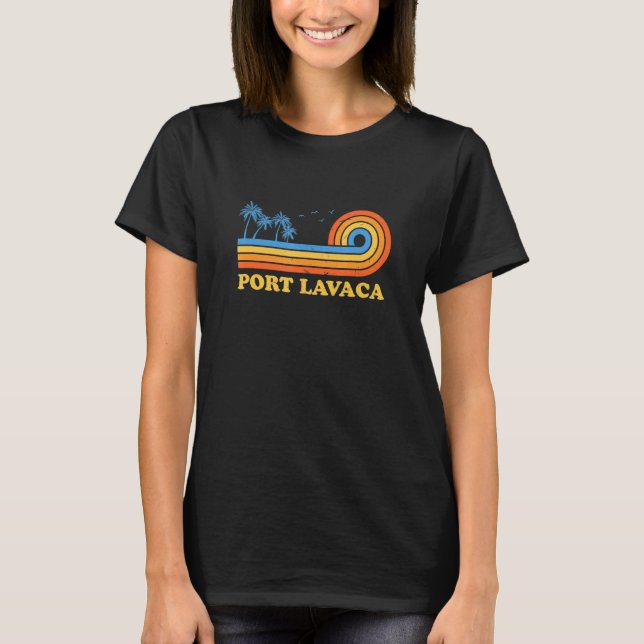 Camiseta Puerto Tropical Port Lavaca Texas Tx De Verano Del (Anverso)
