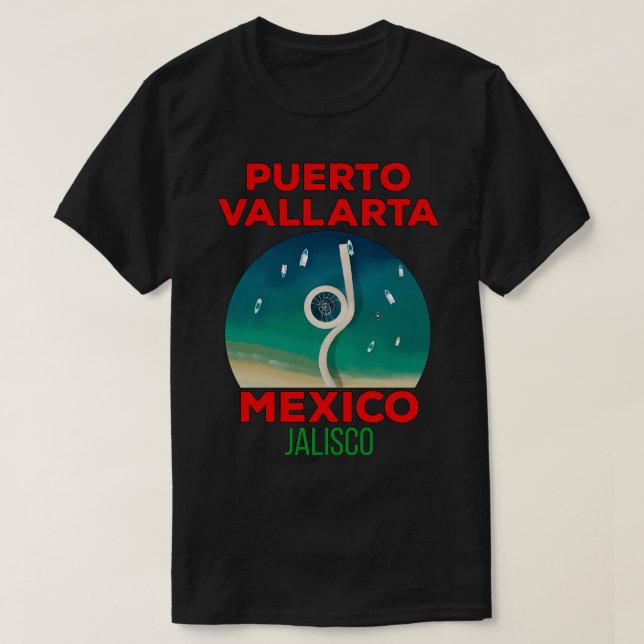 Camiseta Puerto Vallarta Jalisco México 2 (Diseño del anverso)