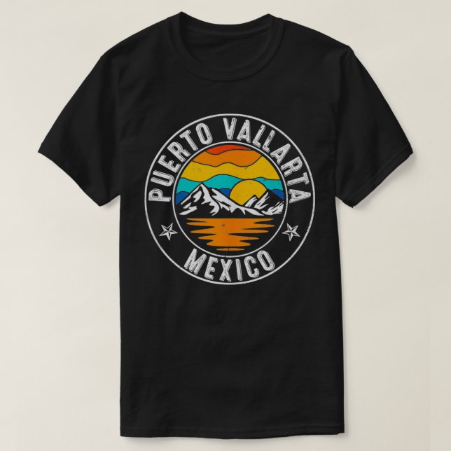 Camiseta Puerto Vallarta México de los años 80 (Diseño del anverso)
