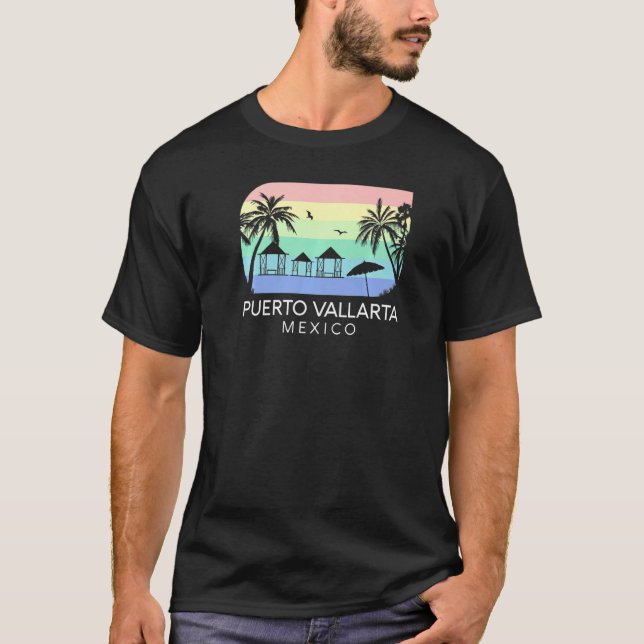 Camiseta Puerto Vallarta México Retro Mexico Resort Vacati (Anverso)