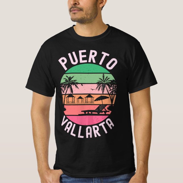 Camiseta Puerto Vallarta México Retro Mexico Resort Vacati (Anverso)