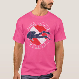 Camiseta Puerto Vallarta México souvenir Scuba Bandera de b