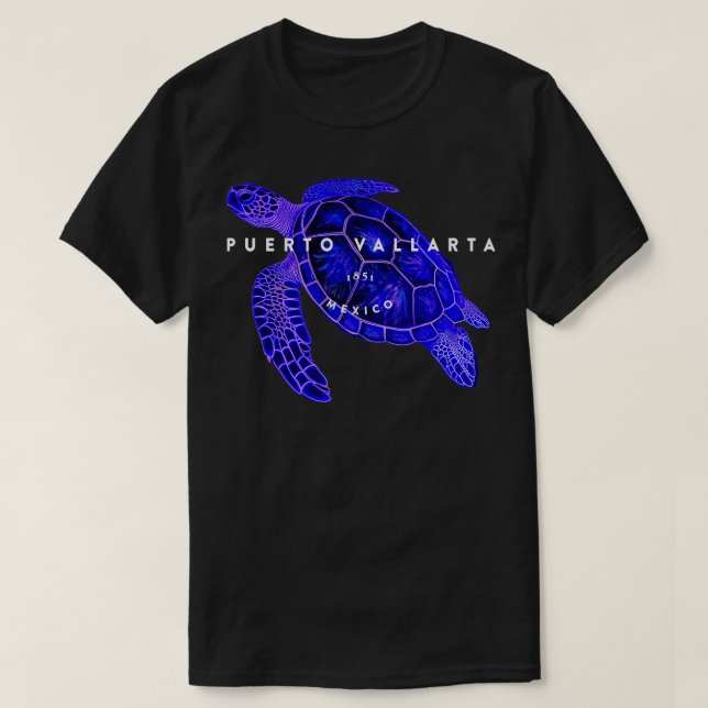 Camiseta Puerto Vallarta México Souvenir Vintage Mar Tribal (Diseño del anverso)