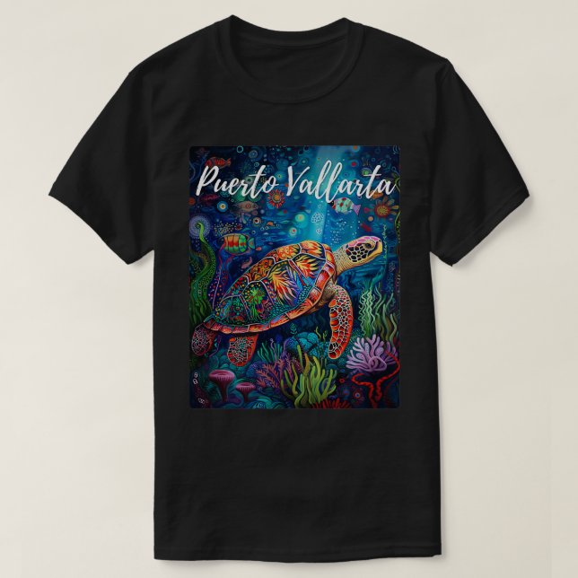 Camiseta Puerto Vallarta México Vacaciones Turísticas Subma (Diseño del anverso)