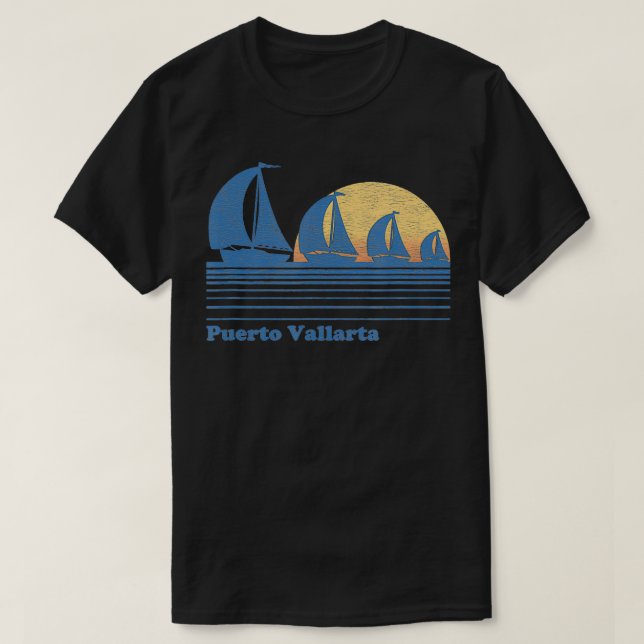 Camiseta Puerto Vallarta México Vintage (Diseño del anverso)
