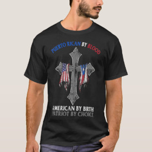 Camiseta Puertorriqueño De Blood American Por Birth Patriot