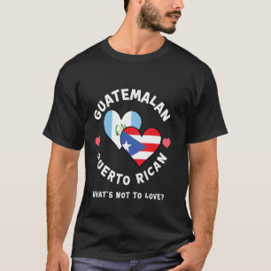 Camiseta Puertorriqueño Guatemalteco Qué No Amar Corazón F