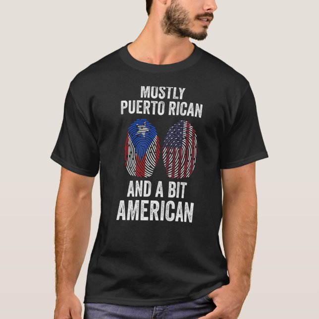 Camiseta Puertorriqueño pero un poco norteamericano puertor (Anverso)