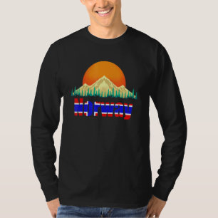 Camiseta Puesta de sol Bandera noruega Montañas País nórdic