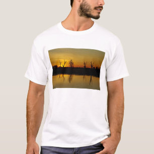 Camiseta Puesta de sol, Billabong de agua amarilla