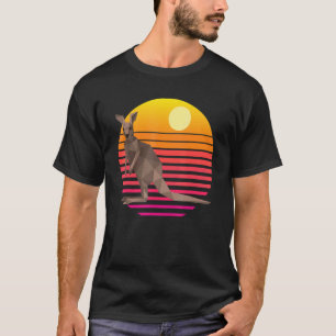 Camiseta Puesta de sol canguro Australia Canguros Retro