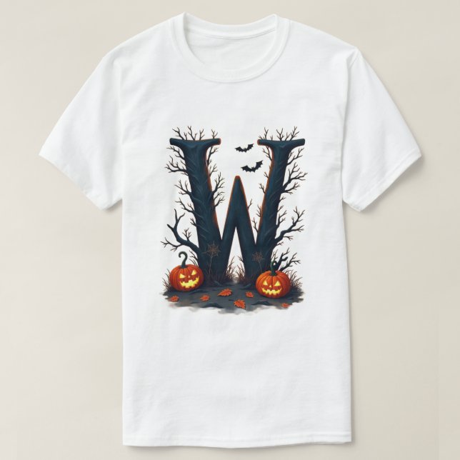 Camiseta Puesta de sol de bruja o carta con W (Diseño del anverso)