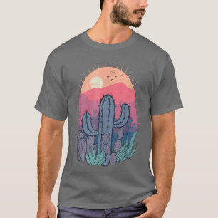 Camiseta Puesta de sol de cactus del suroeste para mujeres