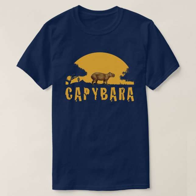 Camiseta Puesta de sol de Capibara (Diseño del anverso)