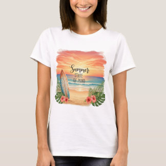 Camiseta Puesta de sol de estado mental de verano