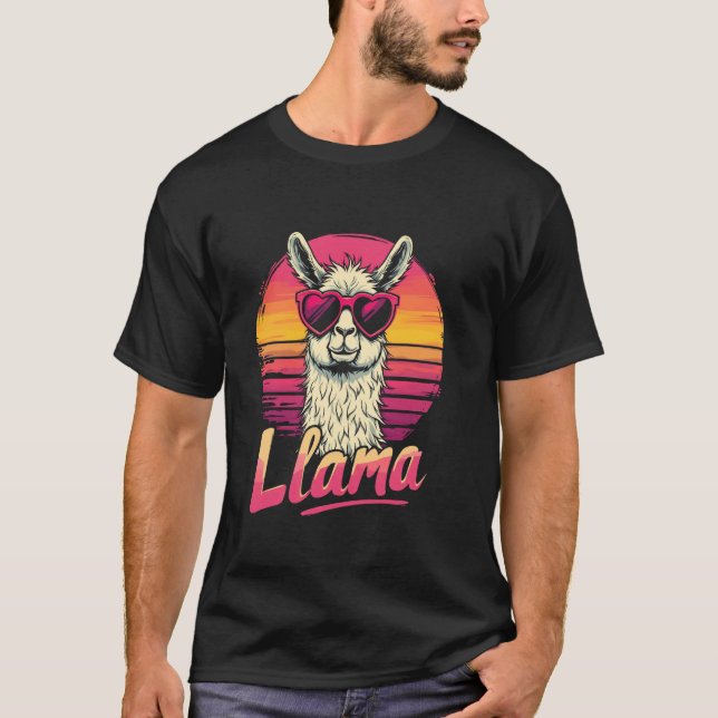 Camiseta Puesta de sol de llama (Anverso)