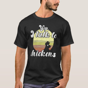 Camiseta Puesta de sol de pollo descarado Sí, hablo con pol