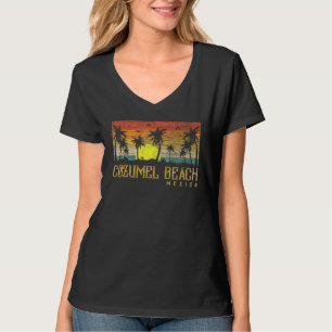 Camiseta Puesta de sol de verano Palma Vintage México Cozum