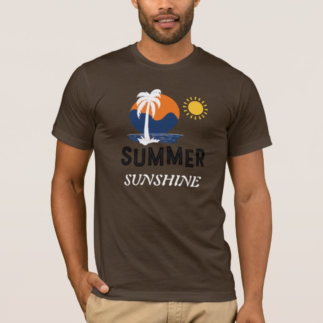 Camiseta Puesta de sol de verano Unisex (Anverso)