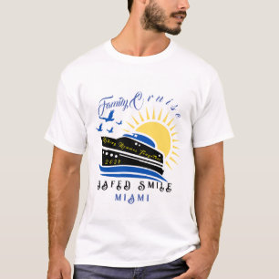 Camiseta Puesta de sol de viaje familiar en barco de crucer