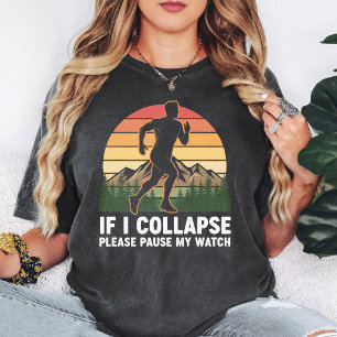 Camiseta Puesta de sol del corredor cita divertida pausa mi